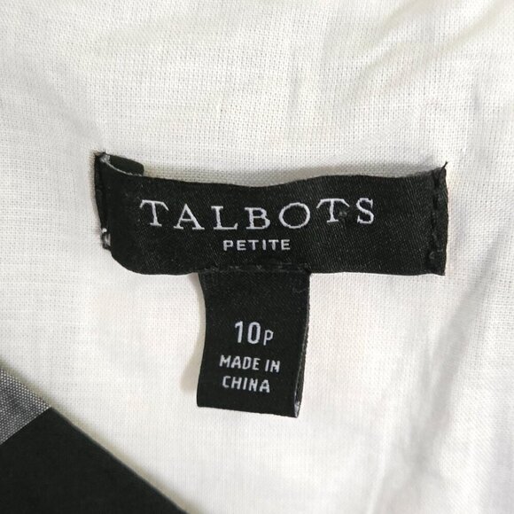 Talbots Zinnia Gingham Fit & Flare Poplin Dress Sweetheart NecklineSize 10p - Picture 10 of 11